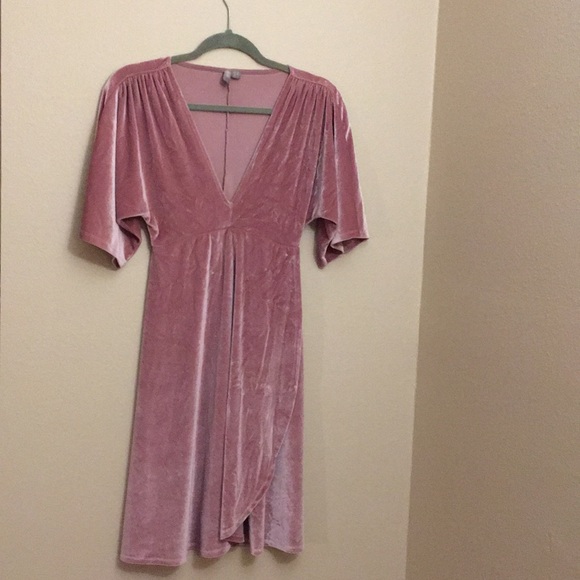 asos pink velvet dress